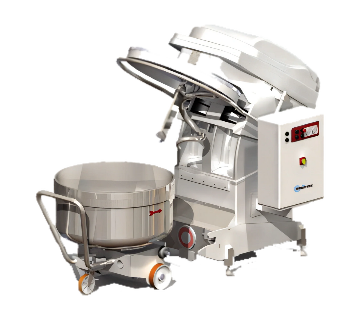 Univex SL120RB Removable-Bowl Spiral Dough Mixer, 180 Qt., 265 Lb. Dough Capacity, 2-Speed with Reverse