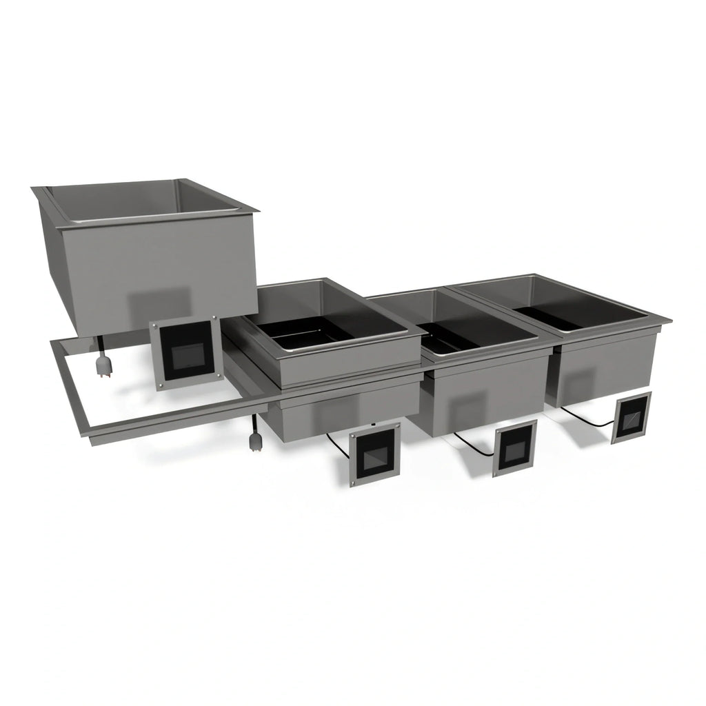Duke WW-3 Waterless Drop-In Hot Food Well, 3 Full-Size Pans, Dry Operation, Insulated Digital Controls