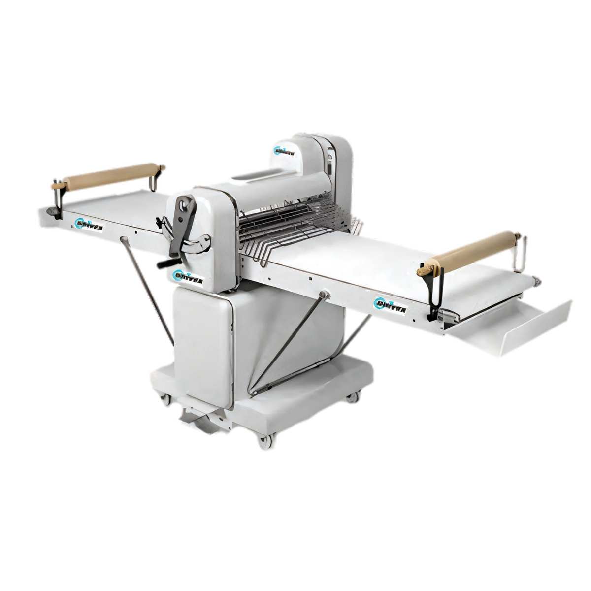Univex SFG 600 TL Reversible Floor-Model Dough Sheeter, 24-Inch Adjustable Hard Chrome Rollers, Variable Speed, Foot-Pedal Operation