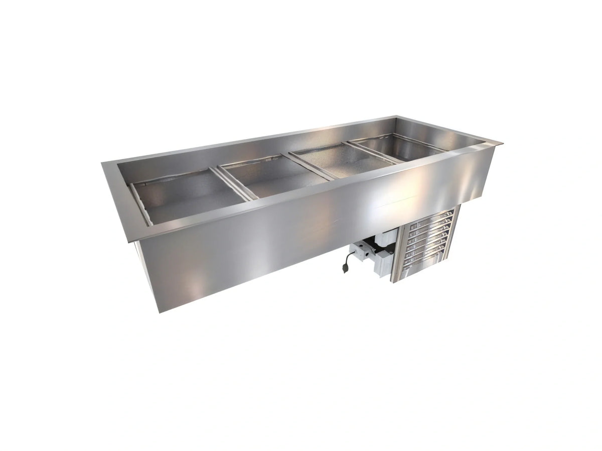 Duke CP4-SB-DC-D Drop-In 4-Pan Refrigerated Cold Food Pan, Full-Size, Self-Contained, Touchscreen Control
