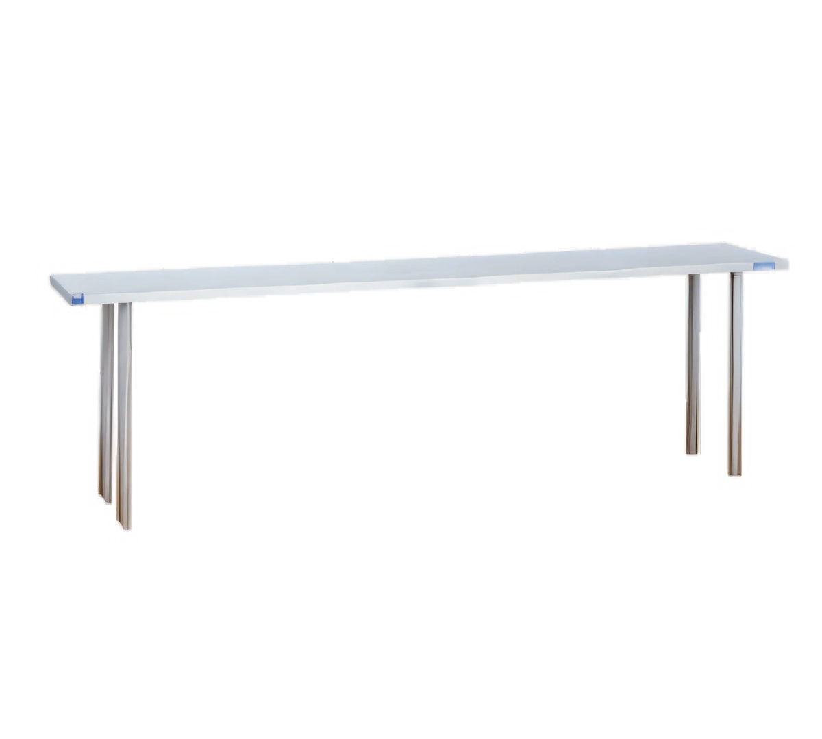 Duke 1056-6010-16 60-Inch Table-Mount Single-Deck Stainless Steel Work Table Overshelf, 10-Inch Deep, 16-Gauge
