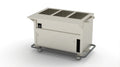 Duke Thurmaduke EPW-3-CBSS Mobile 3-Pan Waterless Well Steamtable with Touchscreen Control and Cutting Board