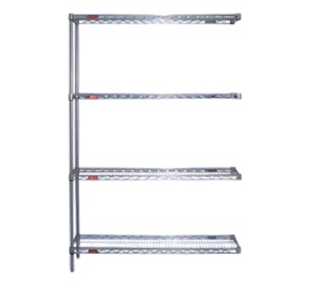 Eagle Group Valu-Master A4-63-2448V 4-Tier Add-On Wire Shelving Unit, 48W x 24D x 63H, Pewter Gray Epoxy