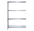Eagle Group Valu-Master A4-63-2448V 4-Tier Add-On Wire Shelving Unit, 48W x 24D x 63H, Pewter Gray Epoxy