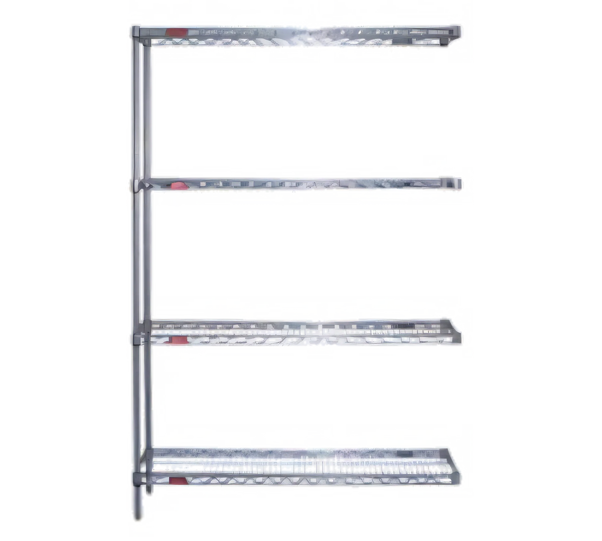Eagle Group Valu-Master A4-63-2448V 4-Tier Add-On Wire Shelving Unit, 48W x 24D x 63H, Pewter Gray Epoxy