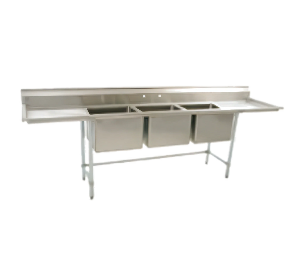 Eagle Group S16 Series S16-20-1 1-Compartment Stainless Steel Commercial Sink, 20" x 20" x 14" Bowl, 8" Backsplash, Galvanized Legs