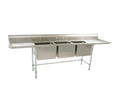 Eagle Group S16 Series S16-20-1 1-Compartment Stainless Steel Commercial Sink, 20" x 20" x 14" Bowl, 8" Backsplash, Galvanized Legs