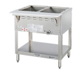 Duke Aerohot WB302 30-3/8-Inch Gas Wet Bath Steam Table, 2-Pan Open Water Bath, Stainless Steel Open Base with Undershelf