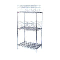 Eagle Group CRC2-X 3-Tier Stationary Can Rack for #10 Cans, 124-Can Capacity, Chrome-Plated Steel, Wire Shelves and Dunnage Rack