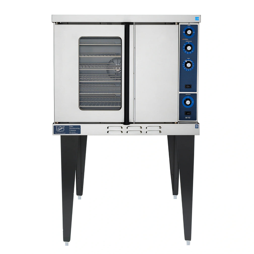 Duke 613-G3V Single-Deck Deep-Depth Gas Convection Oven, 6-Pan, Mechanical Controls, Stainless Steel/Porcelain