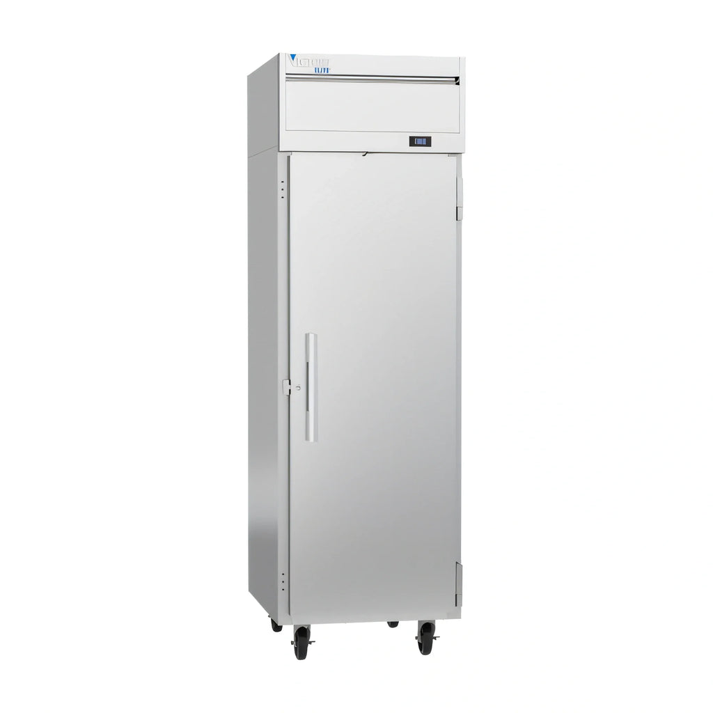 Victory Refrigeration Elite™ VEFSA-1D-SD-HC 1-Section Top-Mount Reach-In Freezer, 21.66 Cu. Ft., 26-Inch Wide, Solid Right-Hand Door