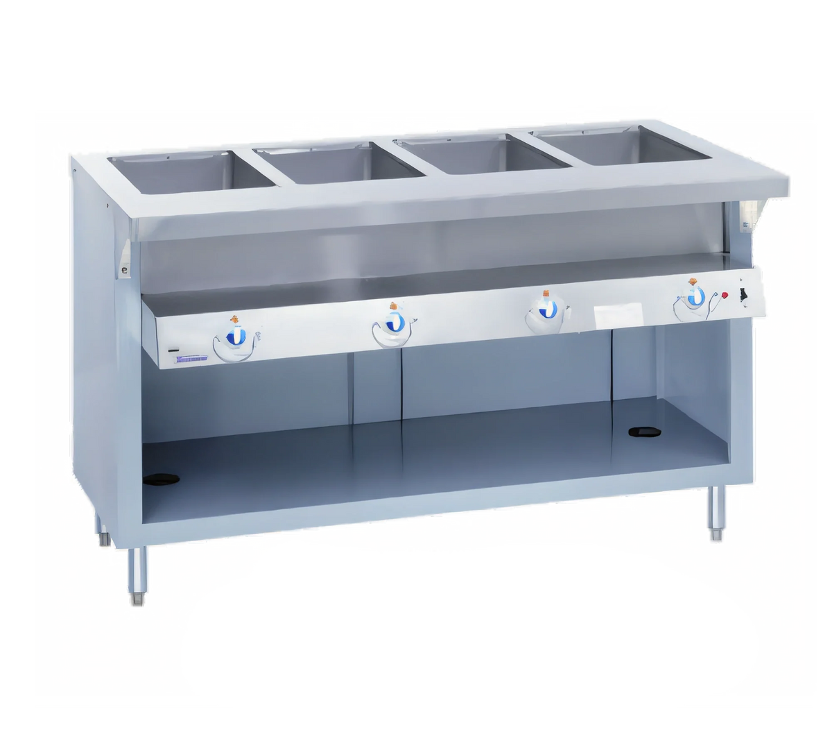 Duke Thurmaduke E-5-DLPG Electric 5-Well Full-Size Sealed-Well Steamtable with Open Storage Base