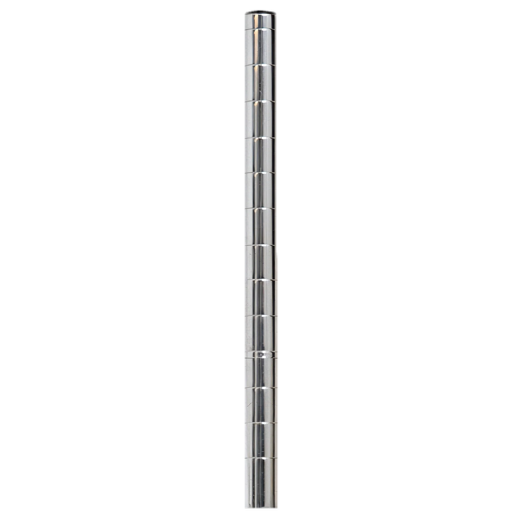 Eagle Group Valu-Gard CP74-VG-X Mobile Wire Shelving Caster Post, 74"H, Grooved, Green Epoxy Finish, NSF
