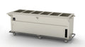 Duke Thurmaduke EPW-6-CBPG Mobile 6-Pan Waterless Steamtable with Sealed Wells, Enclosed Base and Touchscreen Control