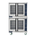 Duke 613Q-E4XX Double-Deck Deep-Depth Electric Convection Oven, 6 Full-Size Pans per Deck, Solid-State Controls, Legs