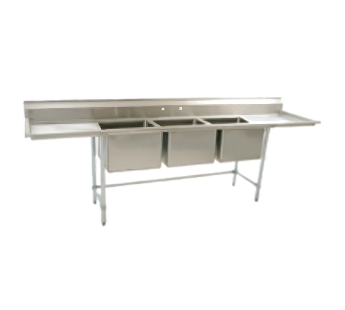 Eagle Group S16 Series S16-20-2-18L 2-Compartment Stainless Steel Sink, Left Drainboard, 16-Gauge Top, 20" x 20" x 14" Bowls