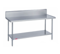 Duke 314-3030-10R 30 x 30 Inch Stainless Steel Work Table with 10 Inch Riser, Marine Edge and Galvanized Undershelf
