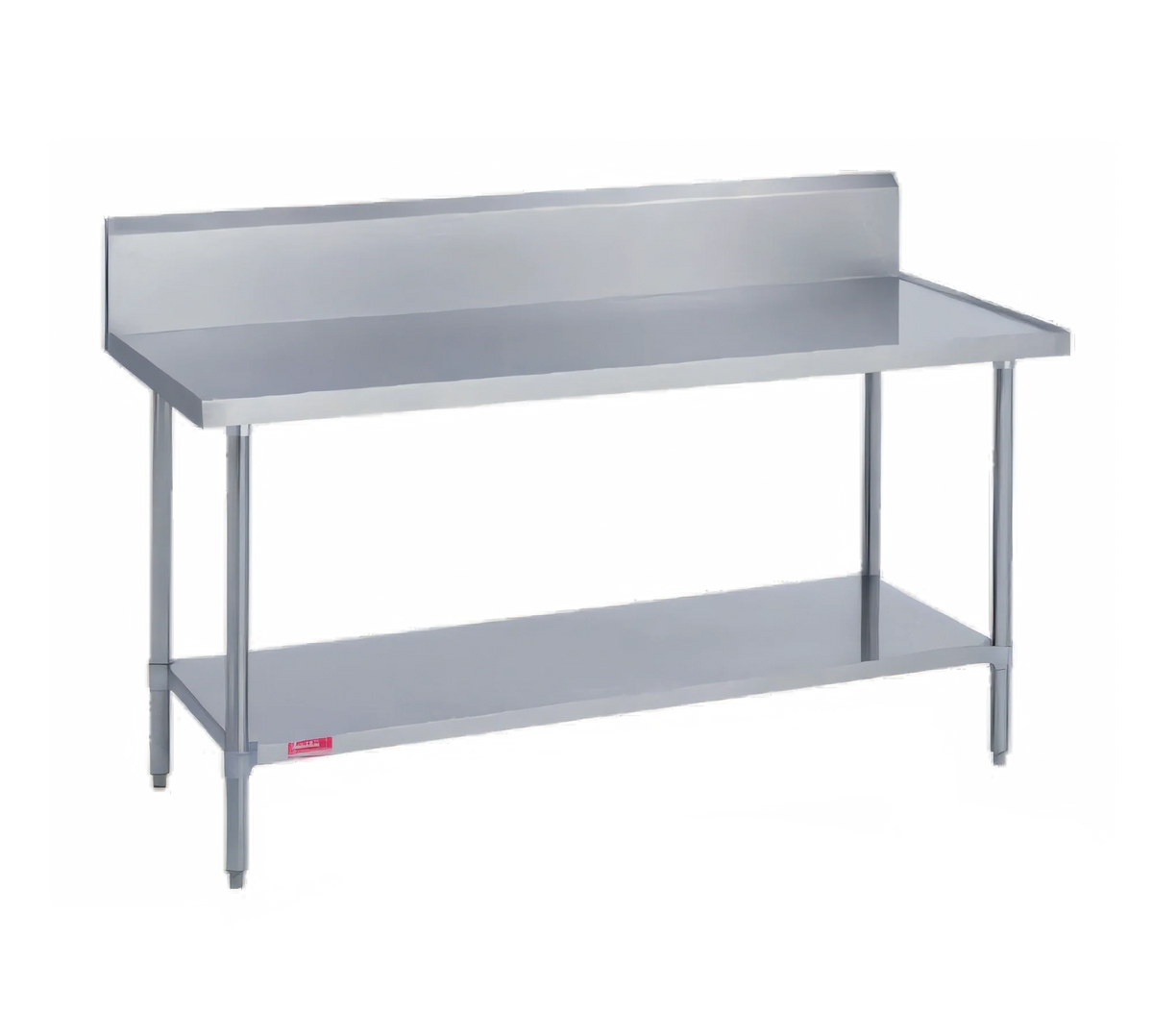 Duke 314-3030-10R 30 x 30 Inch Stainless Steel Work Table with 10 Inch Riser, Marine Edge and Galvanized Undershelf