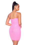 Pink Studded Bustier Dress