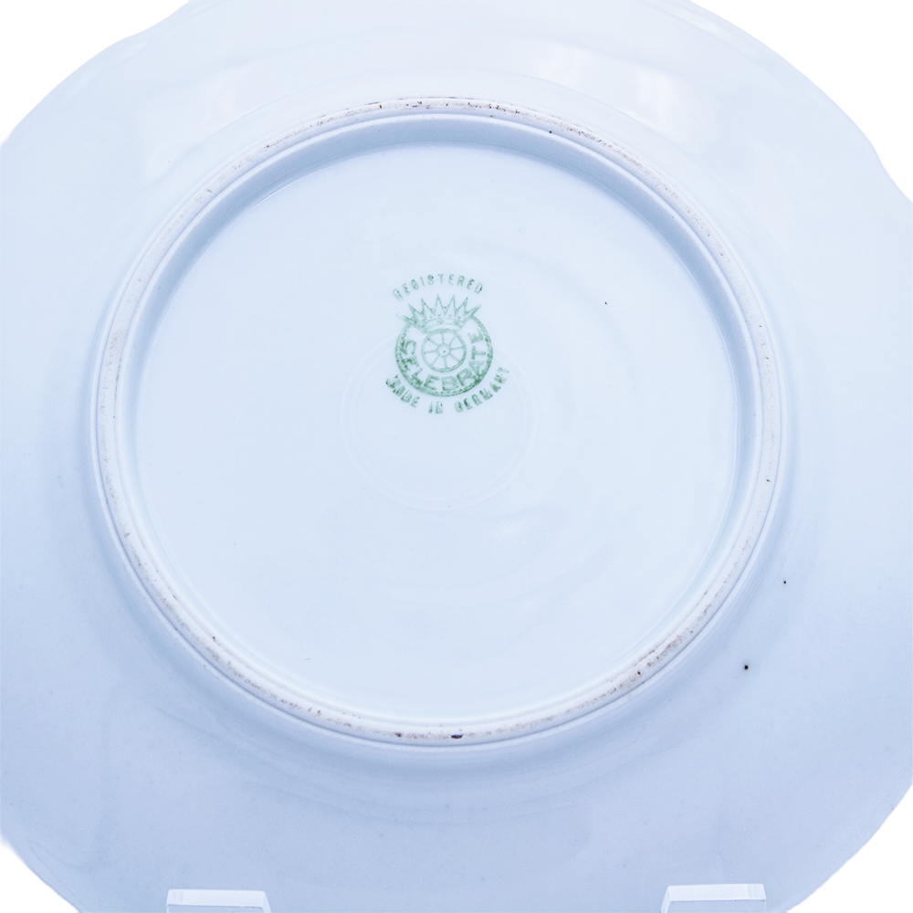 German Porcelain Children and Monkey Collector Plate 7"