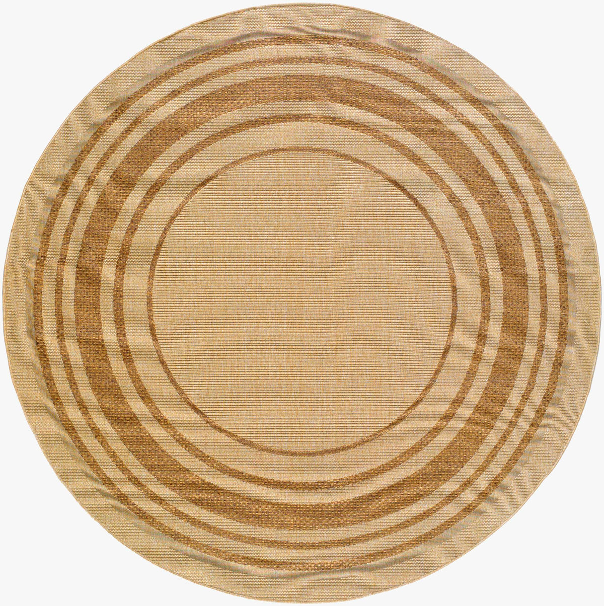 Isoko Bordered Faux Jute Outdoor Rug