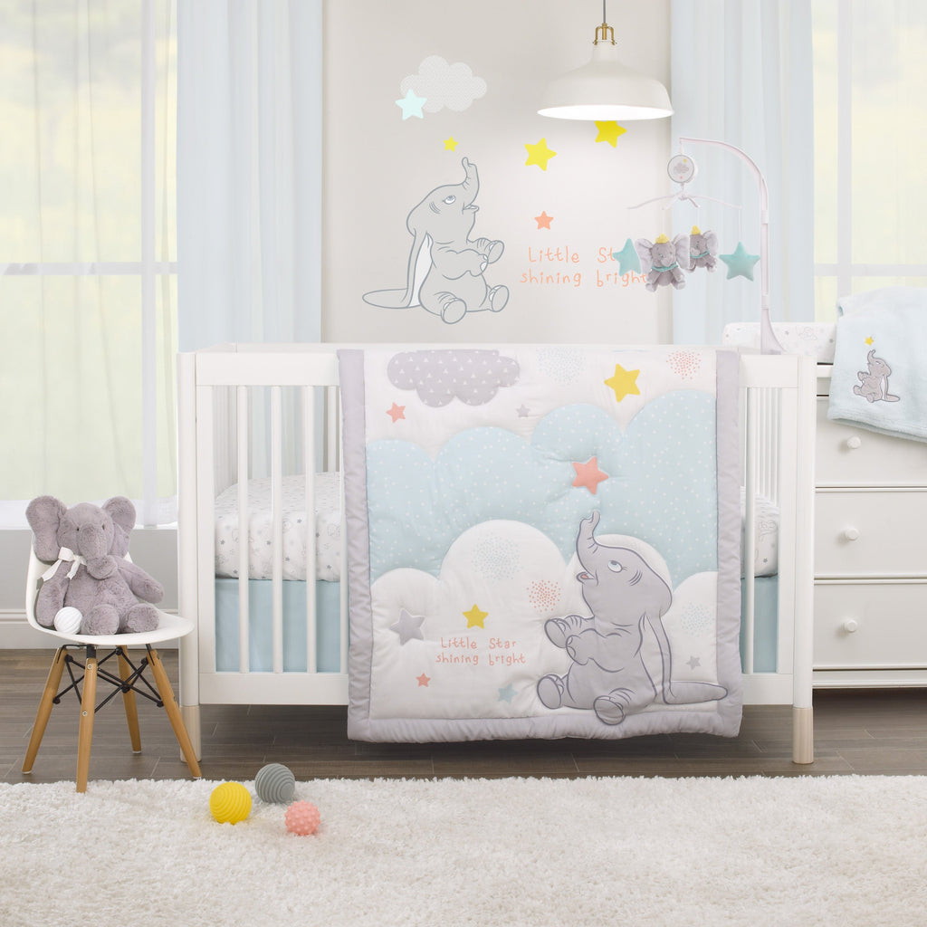 Dumbo - Shine Bright Little Star Aqua, Grey and Yellow Musical Mobile