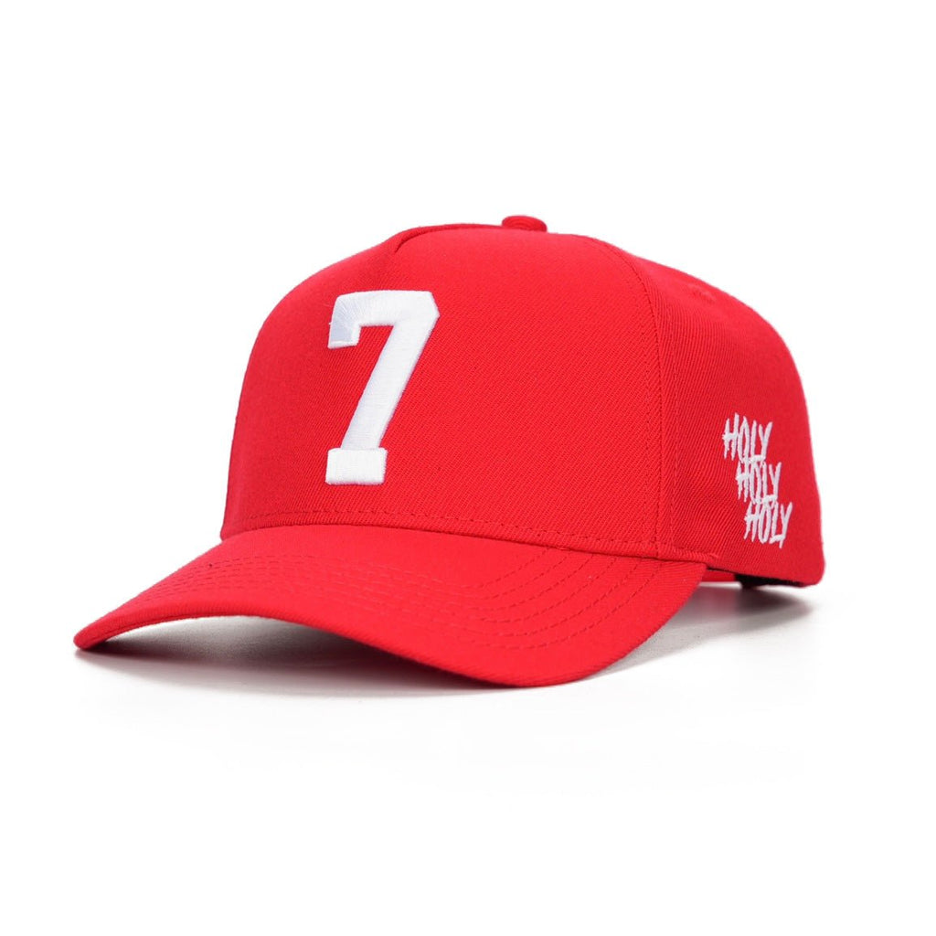 [PRE-ORDER - SHIPS BEGINNING OF AUGUST] ‘7’ Premium SnapBack - Red/White