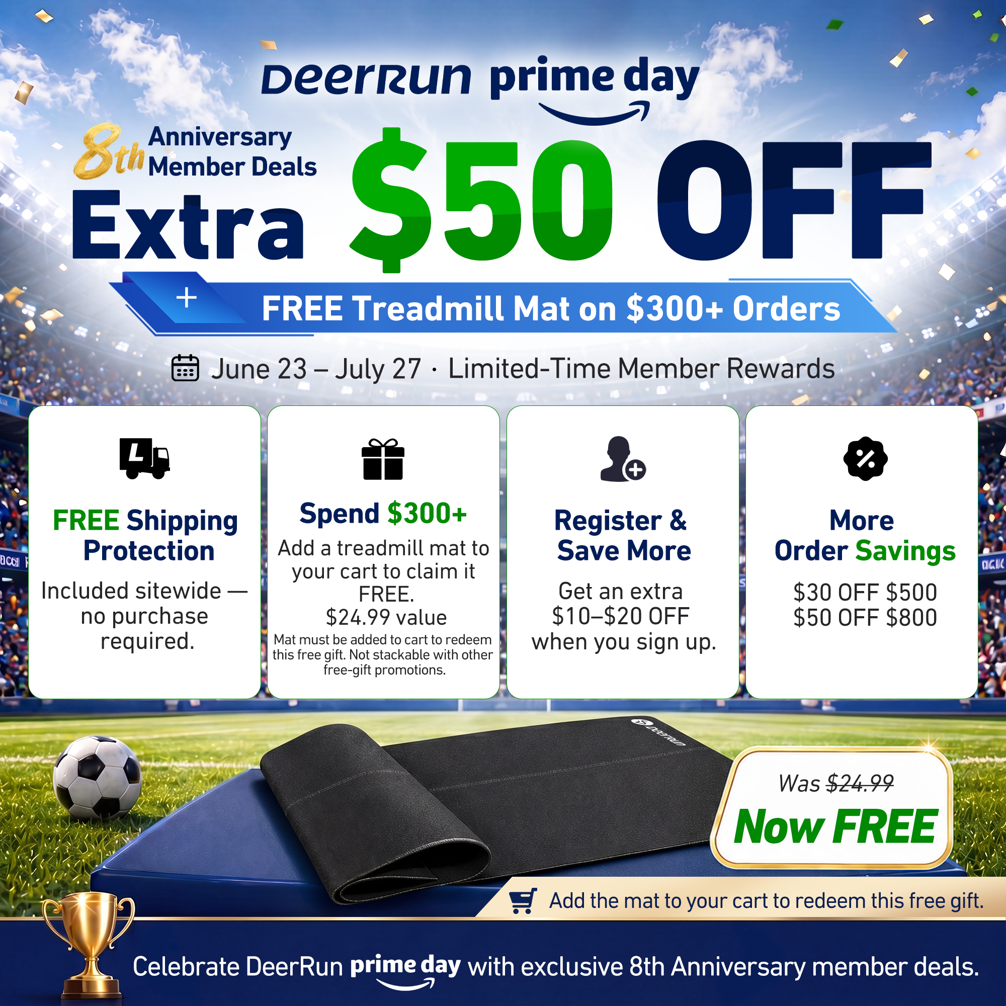 DeerRun Z20 Foldable Walking Pad Treadmill – Ultra Compact with LED Display