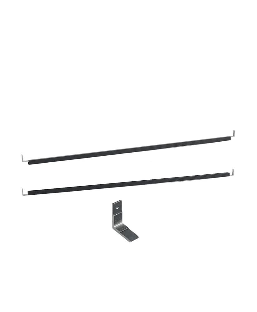 6ft Black Aluminum Fence Frame Kit - Horizontal/Privacy WPC Panel Bracket