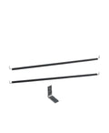 6ft Black Aluminum Fence Frame Kit - Horizontal/Privacy WPC Panel Bracket