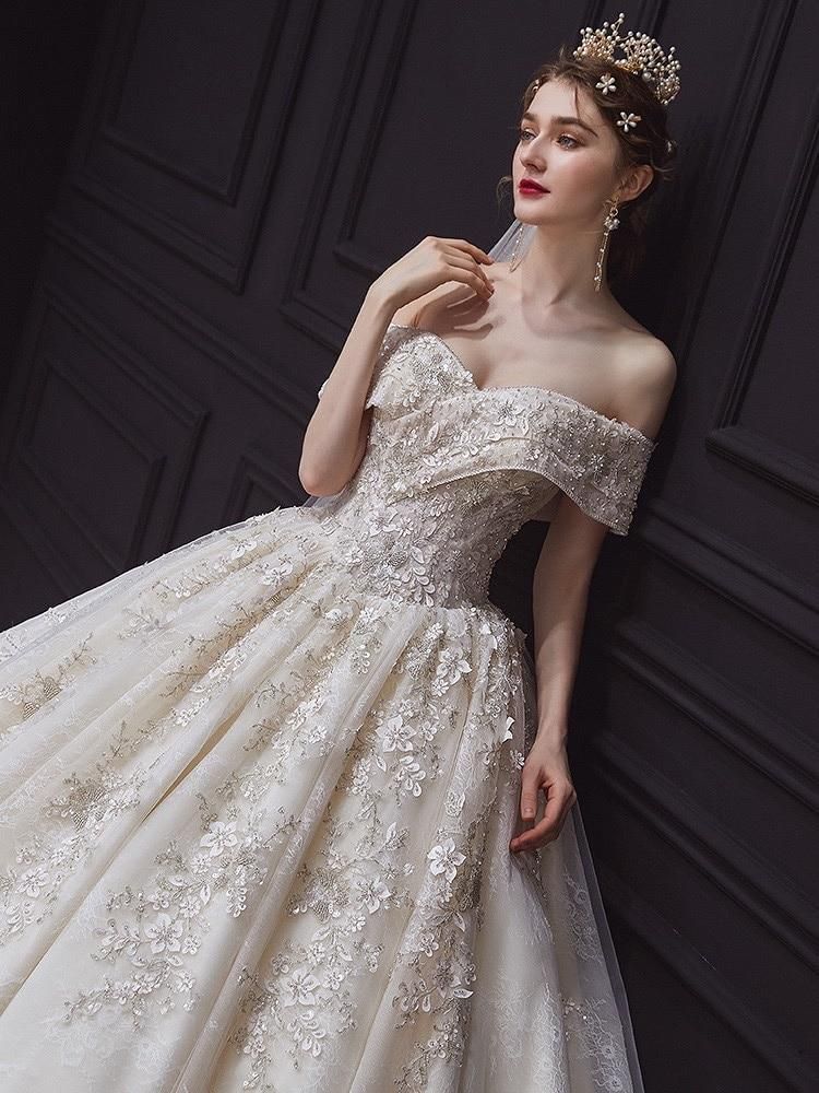 Luxury Wedding Dress Sweetheart Bridal Gown EDW234