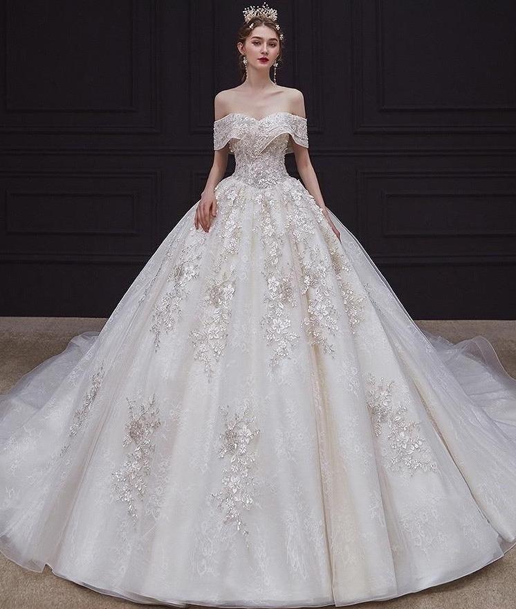 Luxury Wedding Dress Sweetheart Bridal Gown EDW234