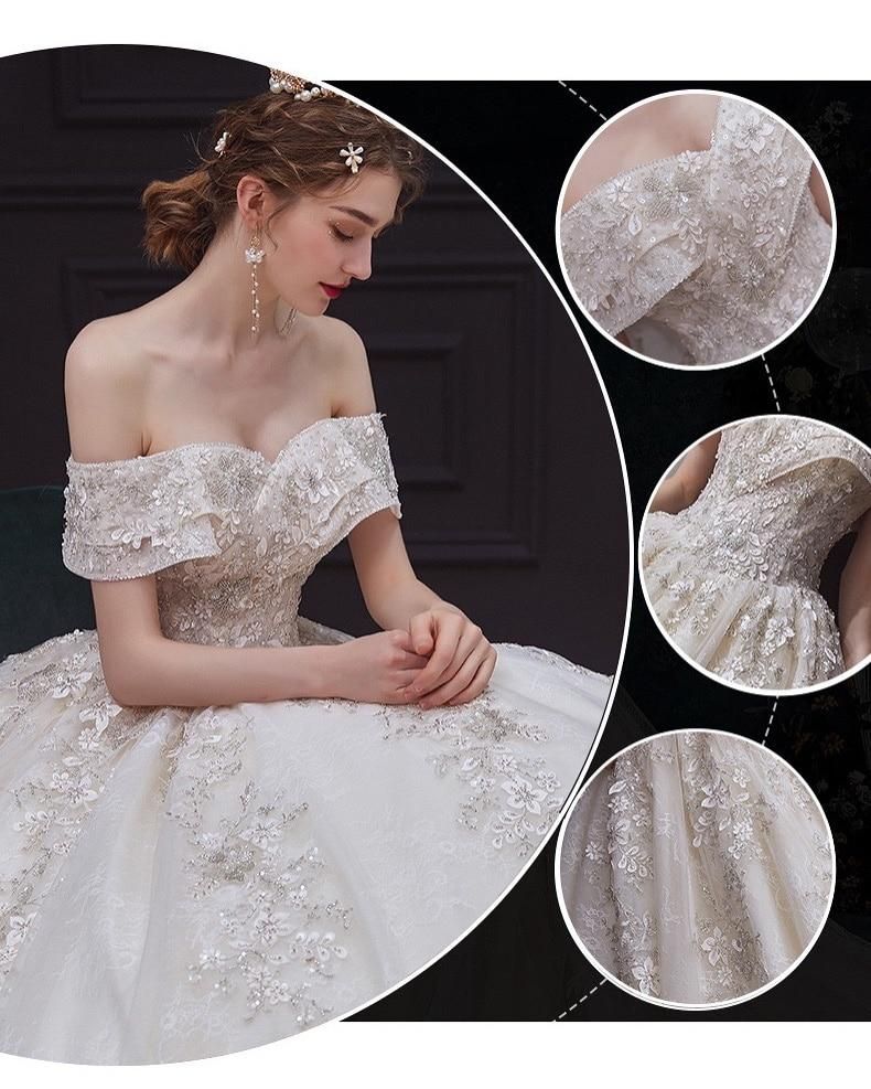 Luxury Wedding Dress Sweetheart Bridal Gown EDW234