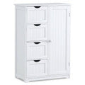 3-in-1 Bath & Storage Combo: Tall Cabinet Shower Bench & Buffet Sideboard