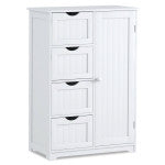 3-in-1 Bath & Storage Combo: Tall Cabinet Shower Bench & Buffet Sideboard