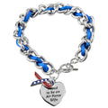 Proud to be an Air Force Wife Ribbon Charm Bracelet