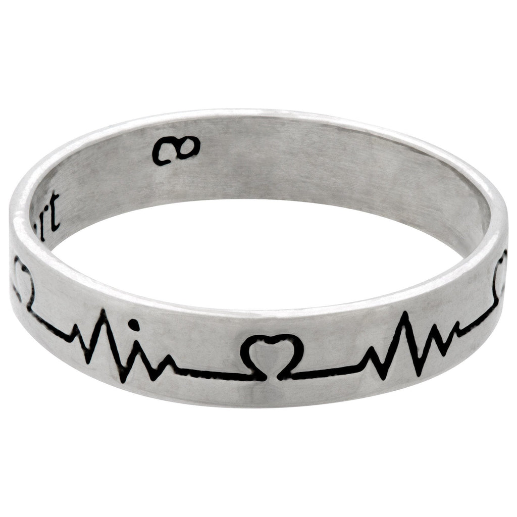 Pulse of My Heart Sterling Ring