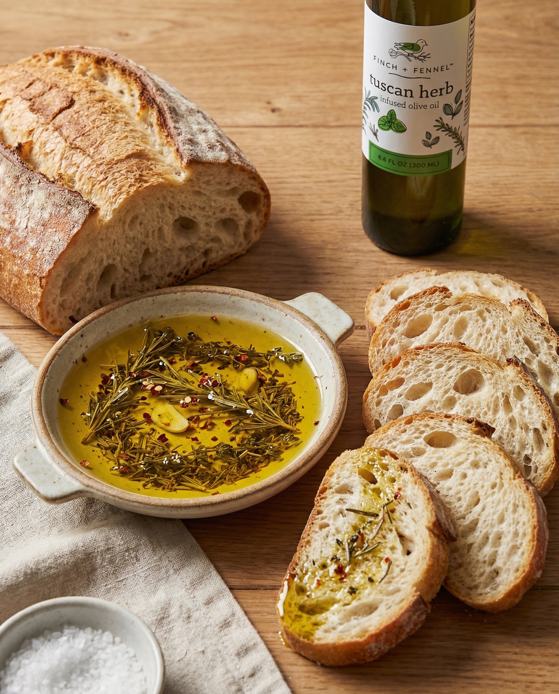 Tuscan Herb Infused Olive Oil | Finch + Fennel