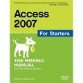 Access 2007 for Starters: The Missing Manual - Paperback