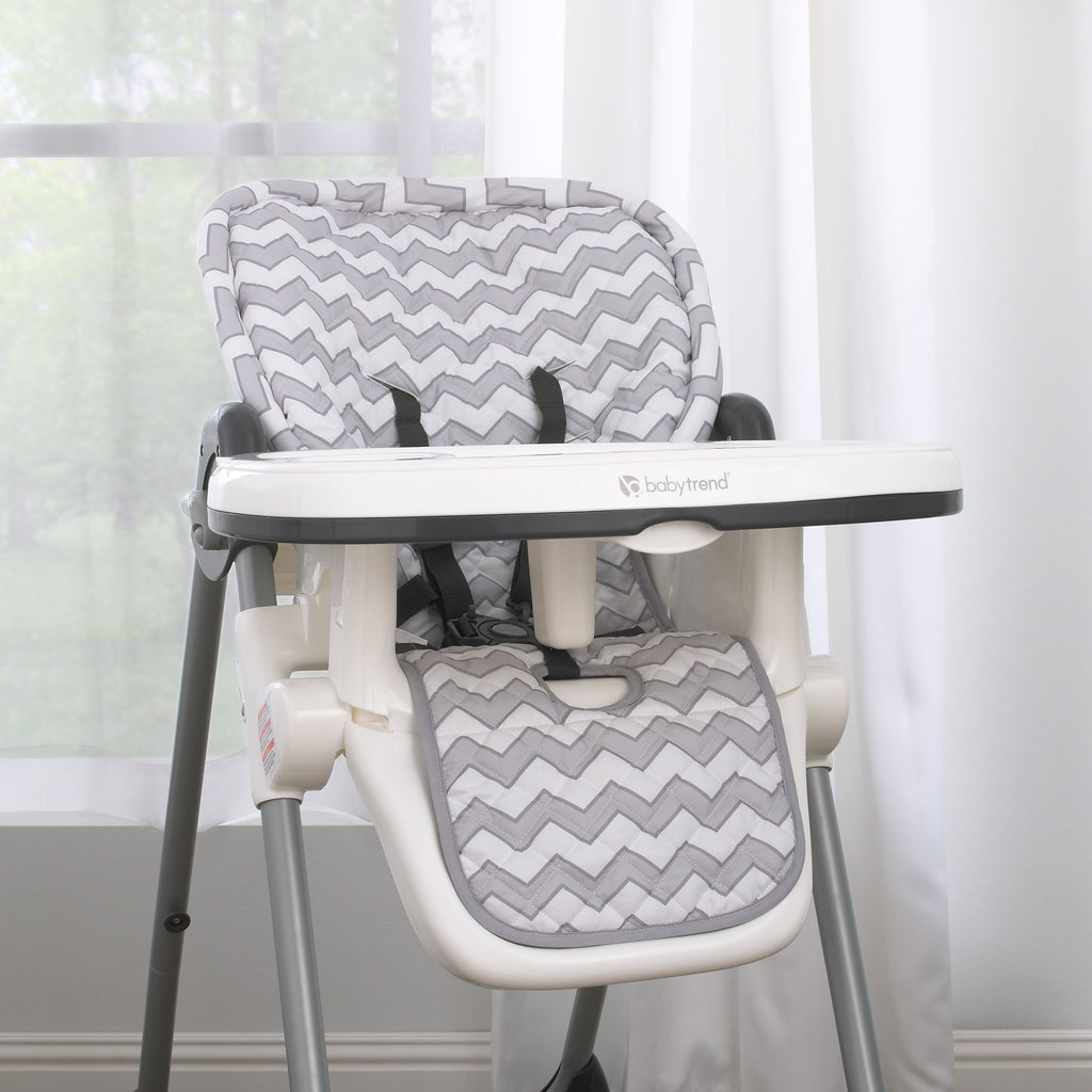 Sumersault Grey and White Chevron High Chair Pad