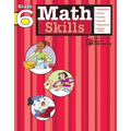 Math Skills: Grade 6 (Flash Kids Harcourt Family Learning) - Paperback