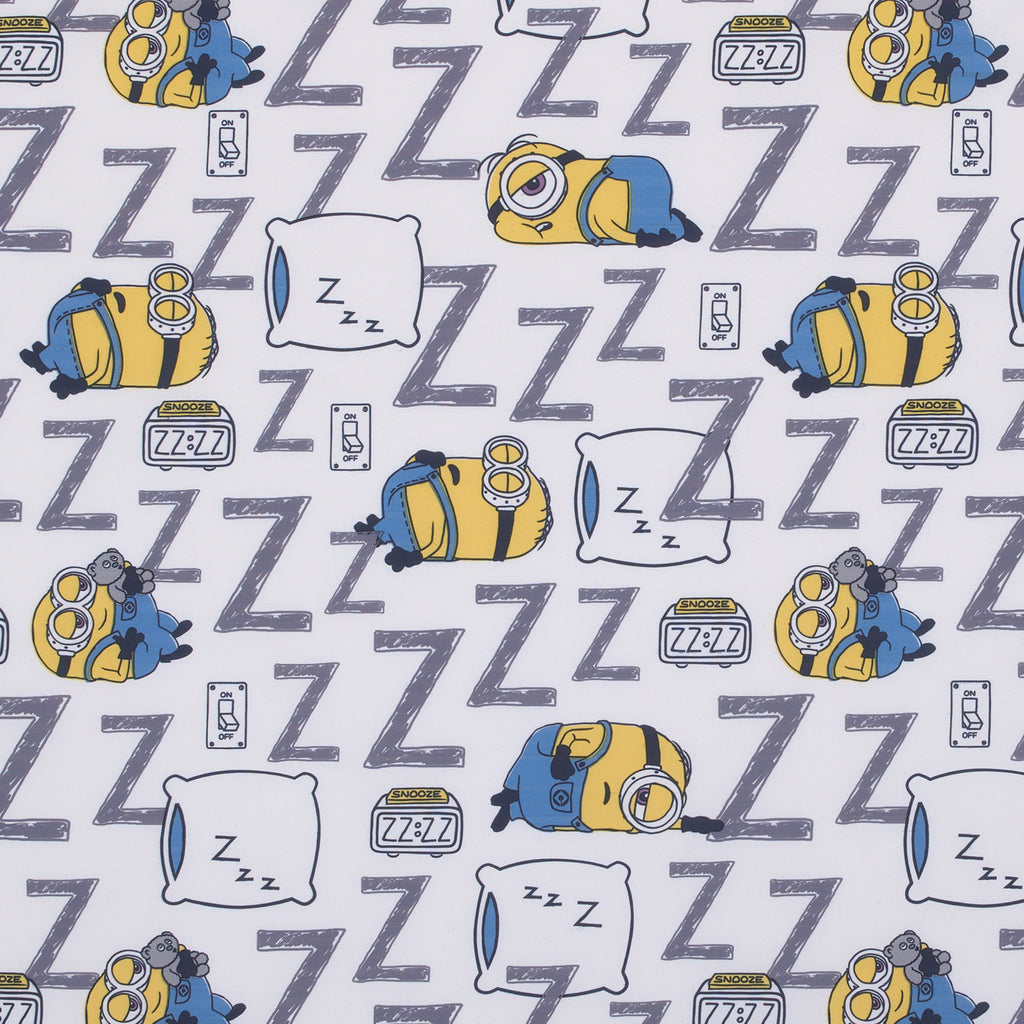 Lazy Minions Club Gray, Blue, Yellow, and White Deluxe Easy Fold Toddler Nap Mat