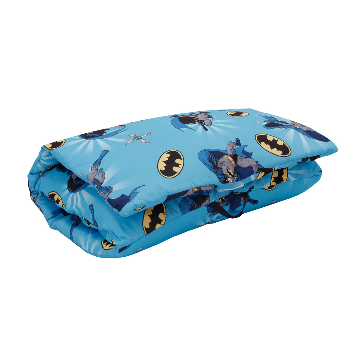 Warner Bros  Batman - Blue, Grey and Yellow Deluxe Easy Fold Toddler Nap Mat