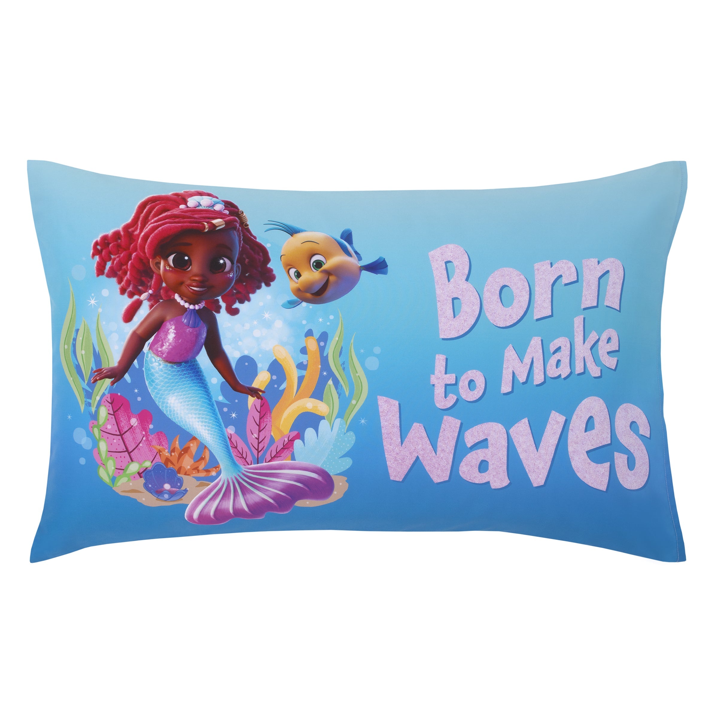Junior Ariel Pink and Aqua Friends Are A Treasure 4 Piece Toddler Bed Set