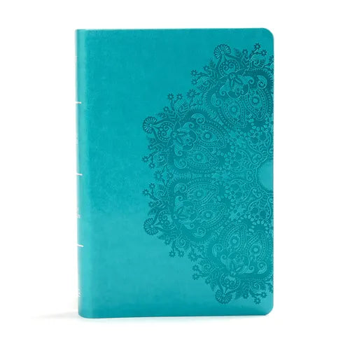 KJV Large Print Personal Size Reference Bible, Teal Leathertouch - Imitation Leather