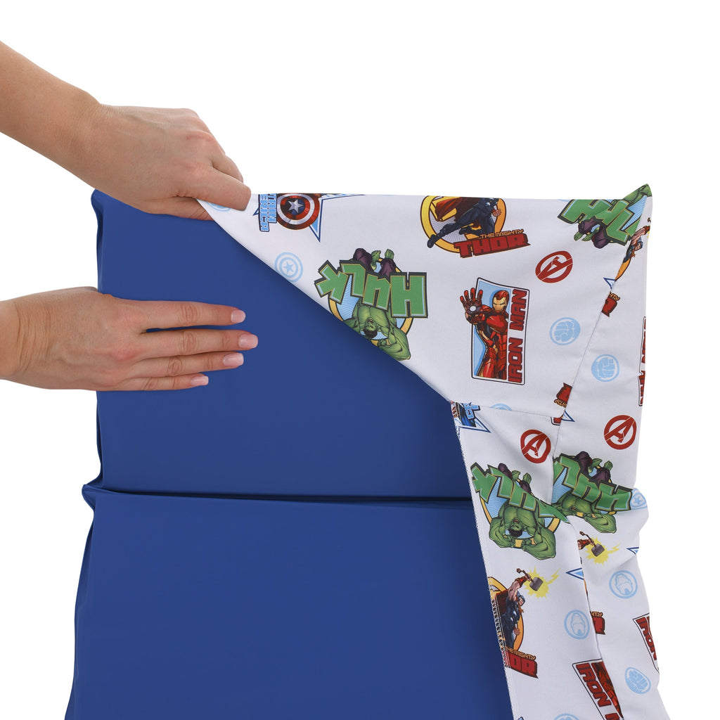 The Avengers I Am A Hero Blue, Green, Red, and Yellow Preschool Nap Pad Sheet