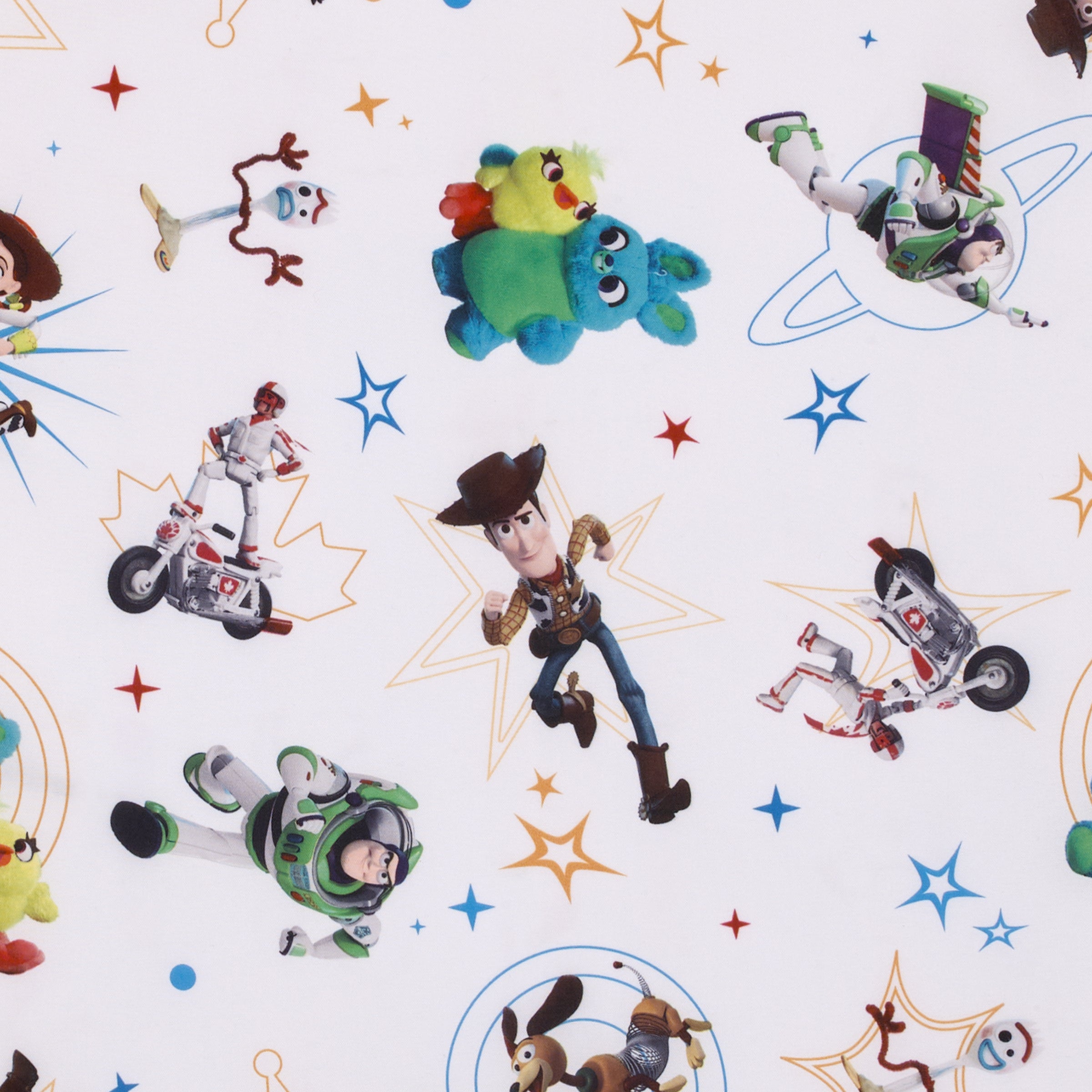 Toy Story It's Play Time Blue, Green and White Woody, Buzz and The Toys Preschool Nap Pad Sheet