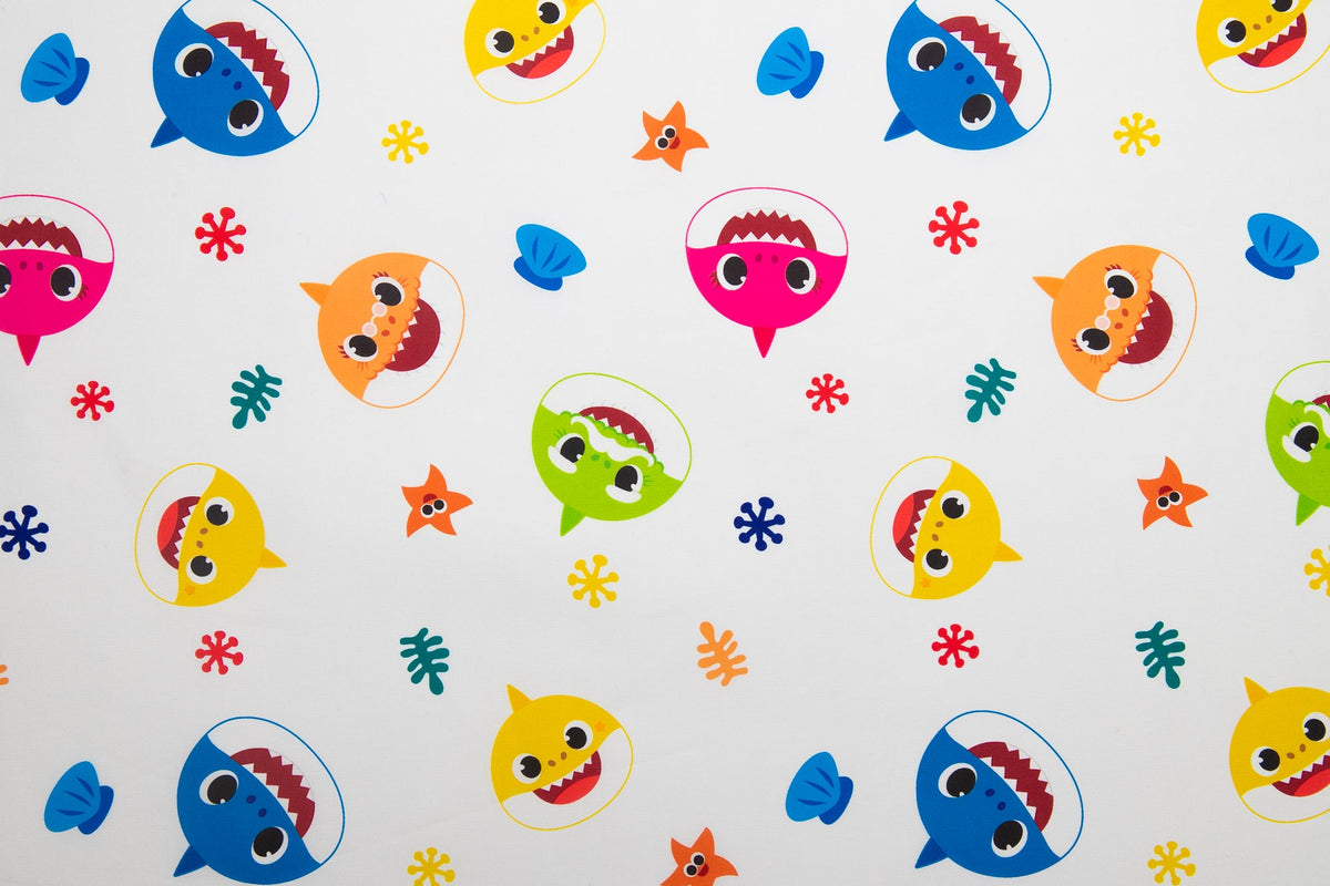Baby Shark 2 Piece Toddler Sheet Set  - Includes Fitted Sheet and Reversible Pillowcase