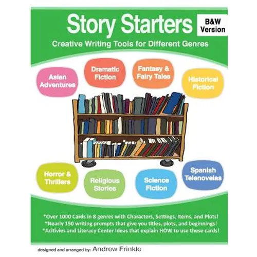 Story Starters: Creative Writing Tools for Different Genres (B&W Version) - Paperback