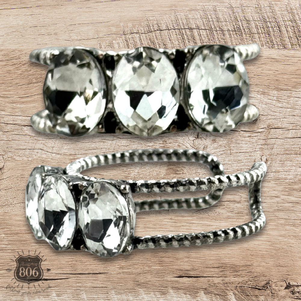 Stone oval bead ring